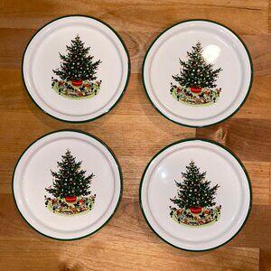 Set of 4 Pfaltzgraff Christmas Heritage Festive Ceramic Holiday Coasters